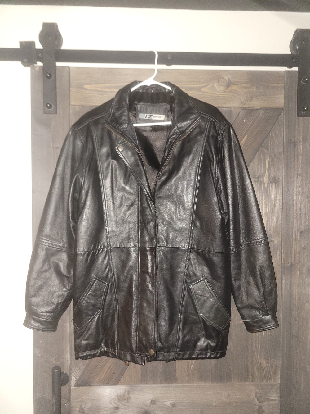 Black Leather Jacket - IZ Sport